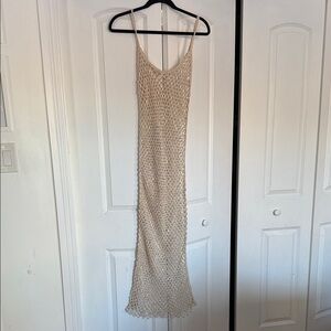 Zara Cream Crochet Maxi Dress